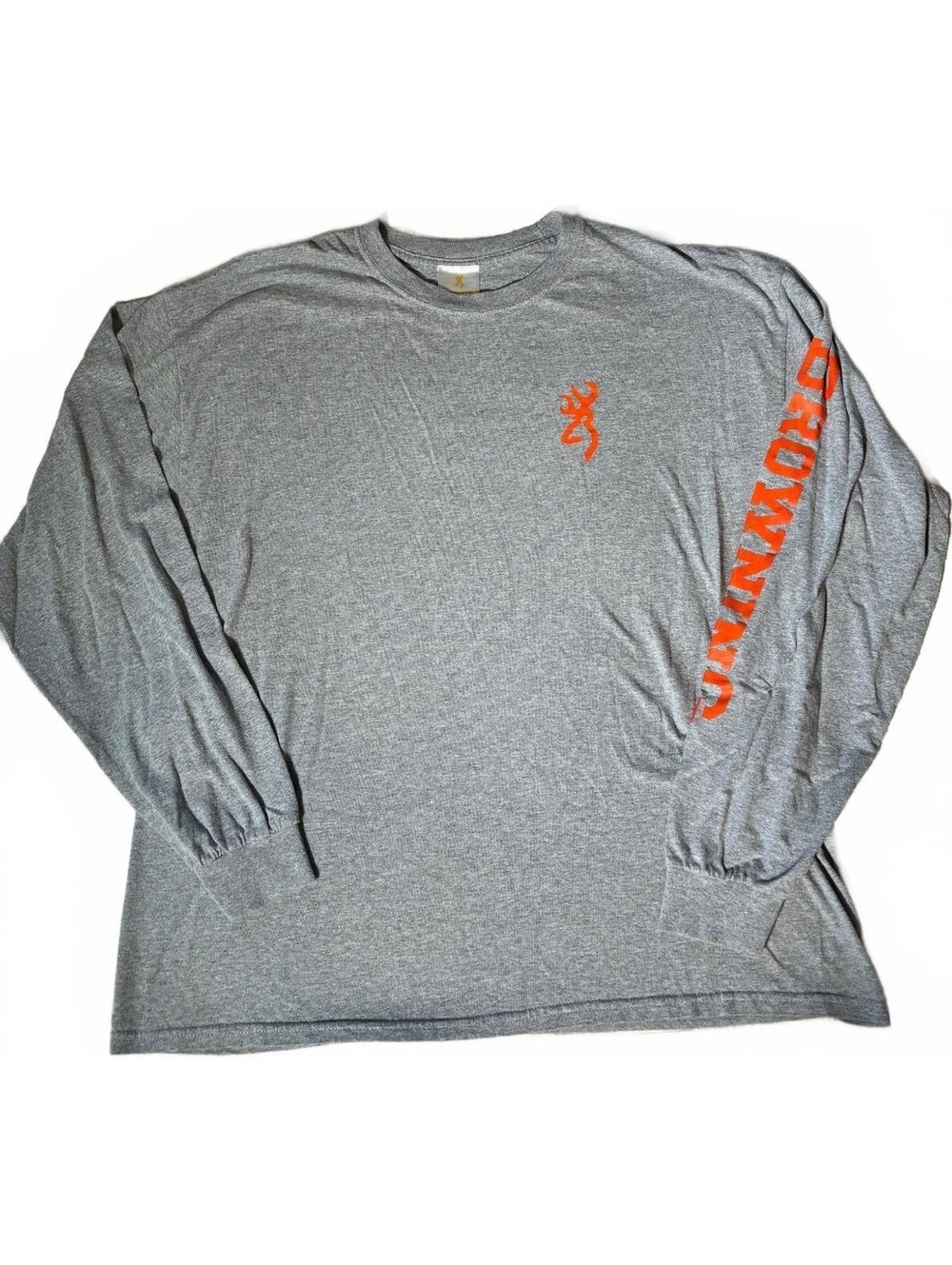 Browning Long Sleeve T Shirt Orange Logo XL